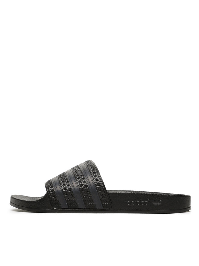 All black adidas adilette slides hotsell