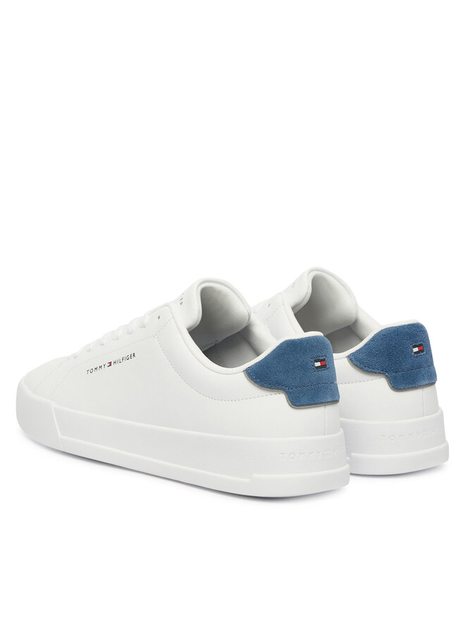 Tommy Hilfiger Снікерcи Tommy Hilfiger Th Court Lth Detail Ess FM0FM05367 Білий