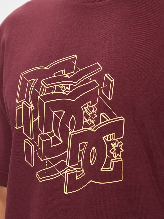 DC DC T-Shirt Rebuild Hss ADYZT05337 Dunkelrot Regular Fit
