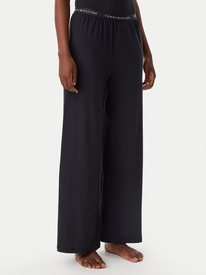 Tommy Hilfiger Tommy Hilfiger Pizsama nadrág UW0UW05776 Fekete Relaxed Fit