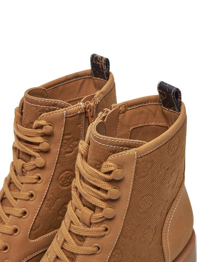 Guess Polokozačky Guess Vaina FLTSLR LEM10 Hnědá