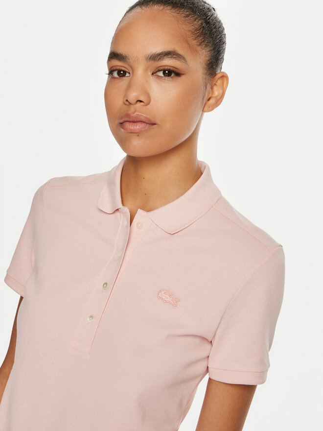 Lacoste Lacoste Polo marškinėliai PF5462 Rožinė Slim Fit