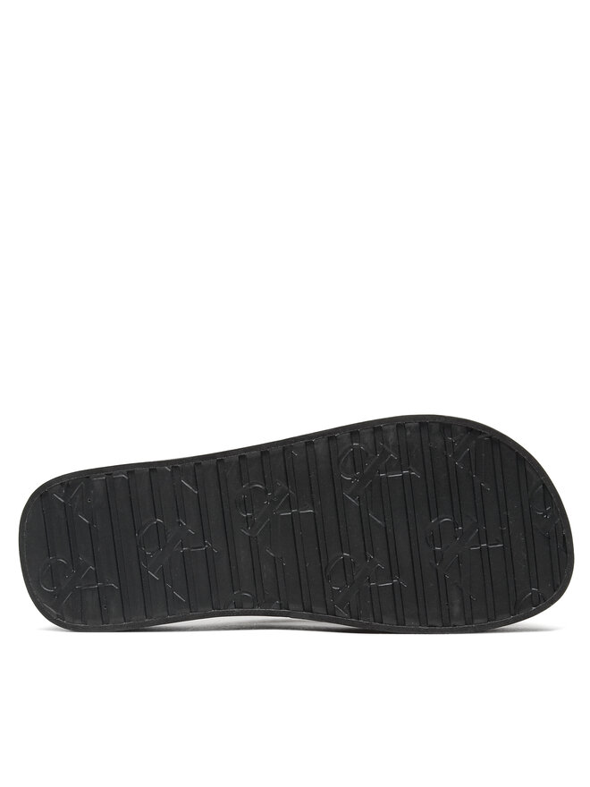 Calvin Klein Jeans Šlepetės per pirštą Calvin Klein Jeans Beach Sandal Flatform Logo YW0YW01092 Juoda