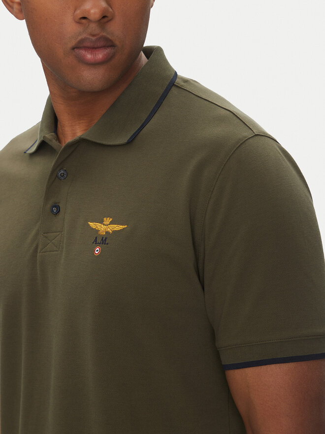 Aeronautica Militare Aeronautica Militare Poloshirt 251PO1308P82 Khakifarben Regular Fit