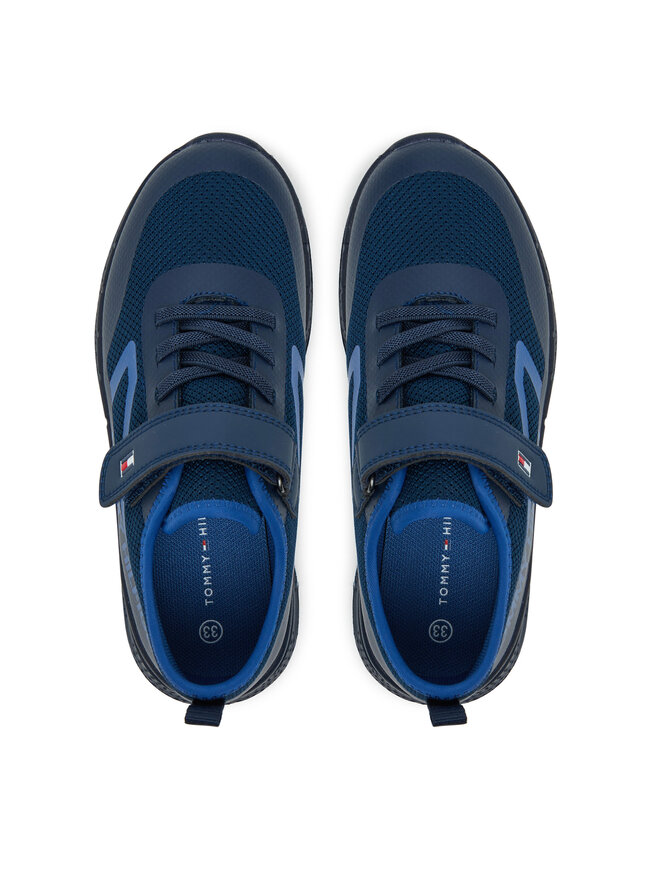 Tommy Hilfiger Sneakers Tommy Hilfiger Low Cut Lace-Up/Velcro Sneaker T1B9-34110-1843 S Dunkelblau