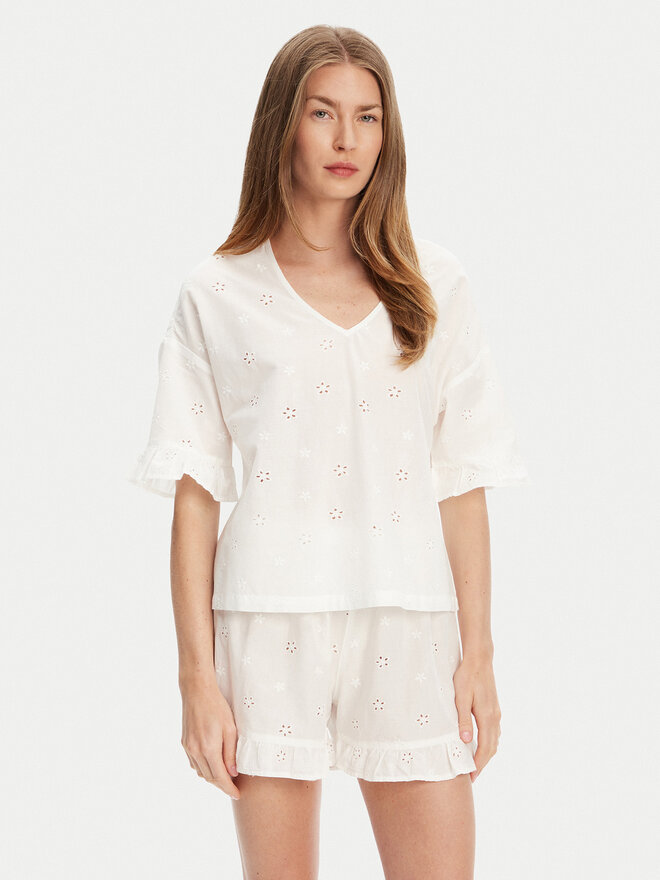 United Colors Of Benetton United Colors Of Benetton Pizsama 4SHX3P03X Ekru Regular Fit