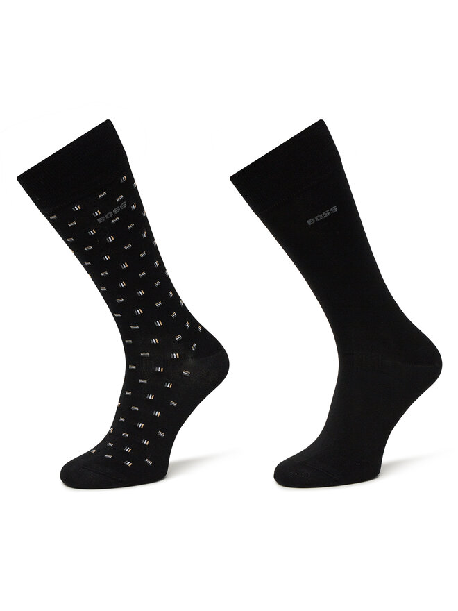 BOSS 2er-Set hohe Herrensocken BOSS 50524282 Schwarz