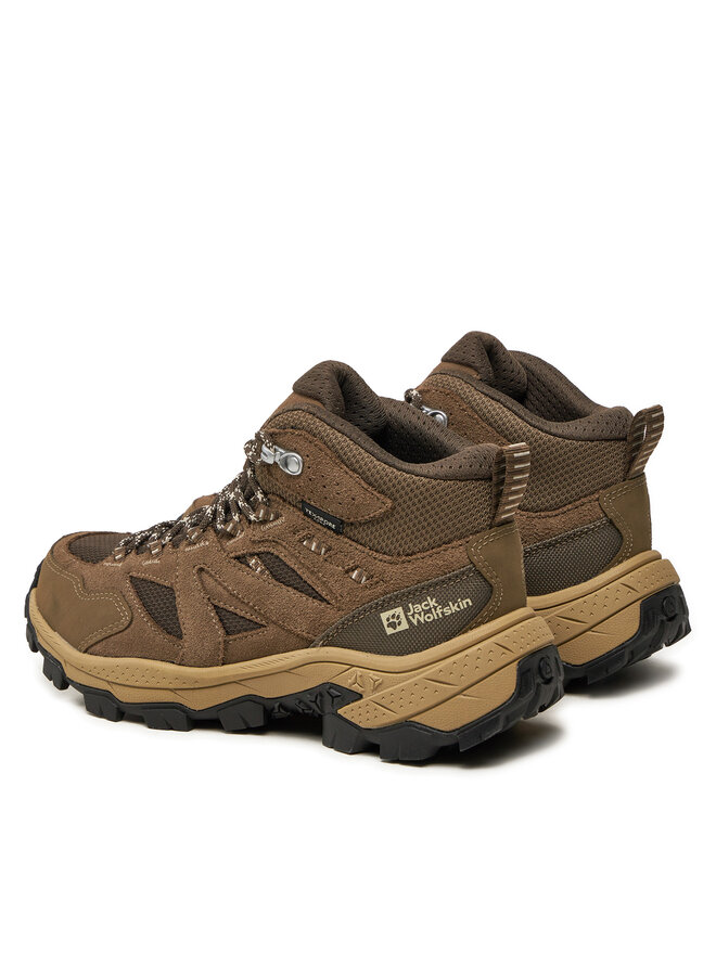 Jack Wolfskin Trekkingi Jack Wolfskin Vojo Tour Texapore Mid W A62071 Brązowy