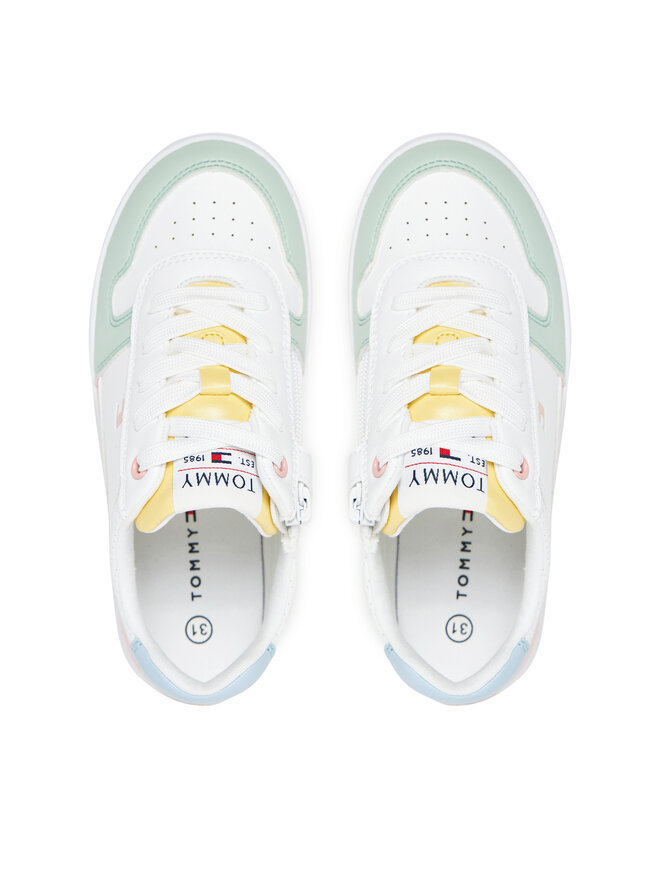 Tommy Hilfiger Сникърси Tommy Hilfiger Low Cut Lace-Up Sneaker T3A9-33740-1355 M Бял