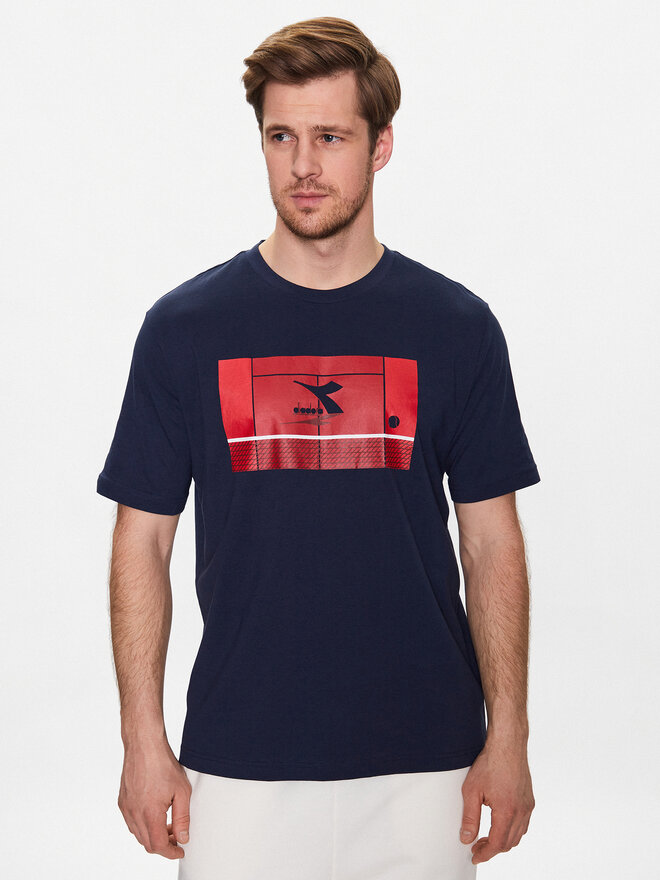 Diadora Diadora T-Shirt Match Point 102.179312 Dunkelblau Regular Fit
