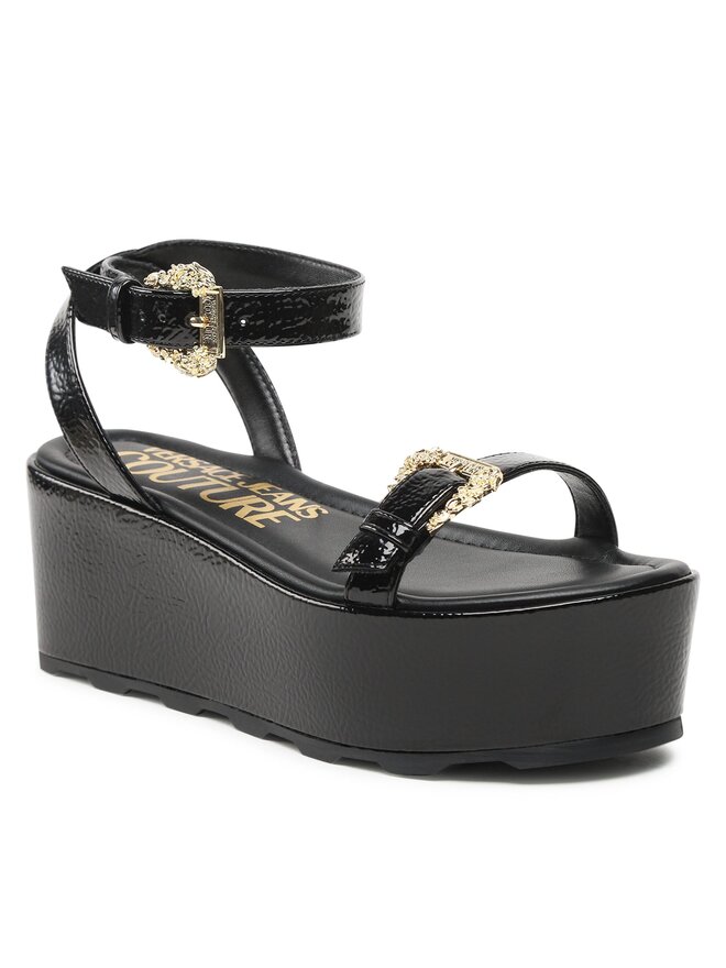 Versace Jeans Couture Сандали Versace Jeans Couture 74VA3S06 Черен