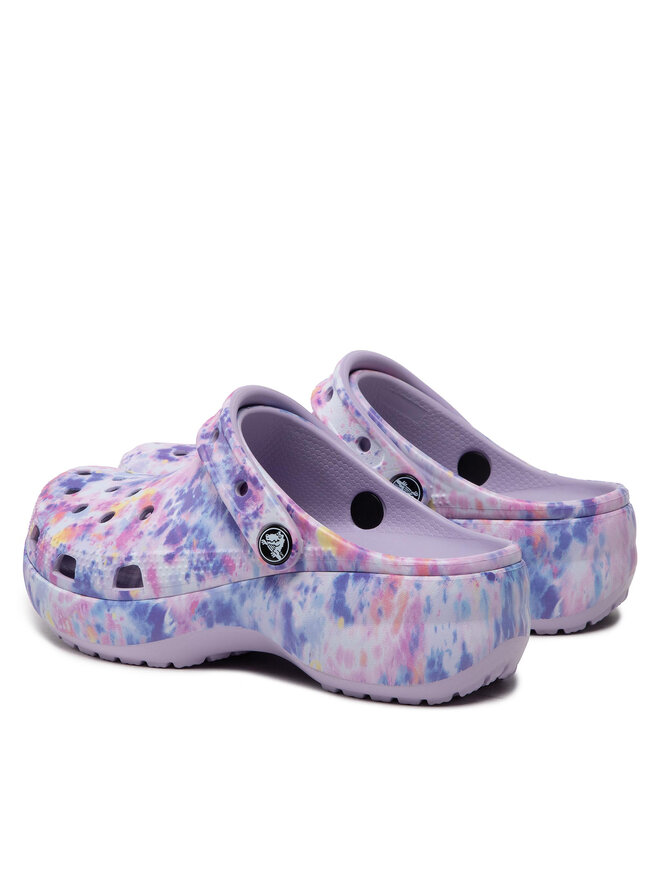 Crocs Chanclas Crocs Classic Platform Tie Dye Graph Clgw 207151 Violeta