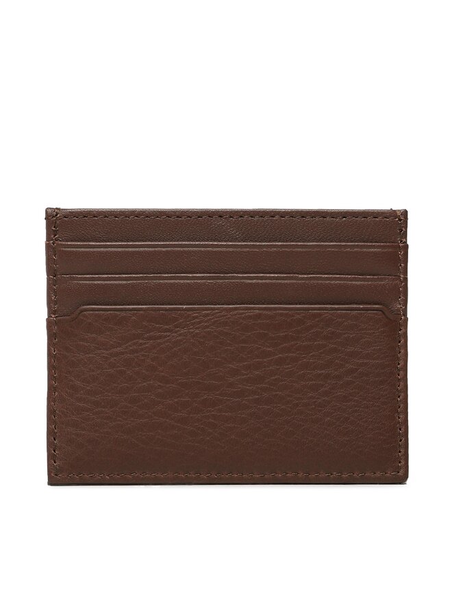 Tommy Hilfiger Калъф за кредитни карти Tommy Hilfiger Th Prem Lea Cc Holder AM0AM11267 Кафяв