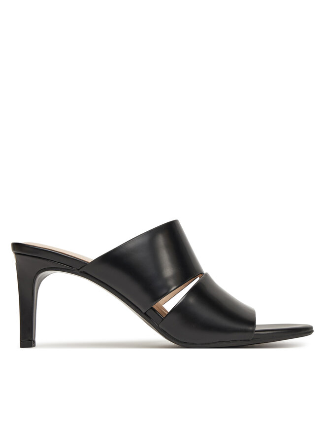 Calvin Klein Klapki Calvin Klein Heel Mule 70 - Lth 2 Straps HW0HW02460 Czarny