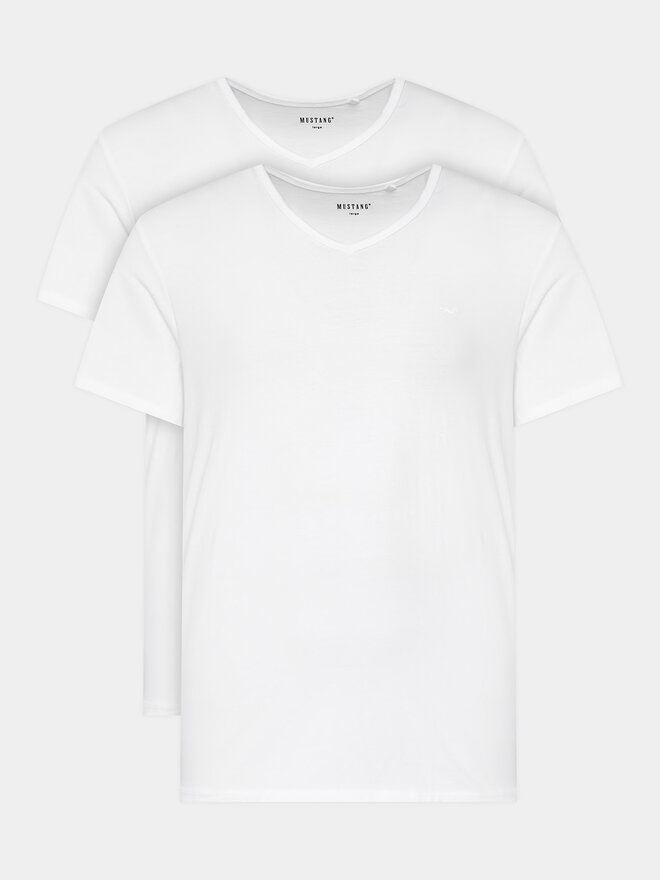 Mustang Mustang Σετ 2 T-Shirts 1014664 Λευκό Regular Fit
