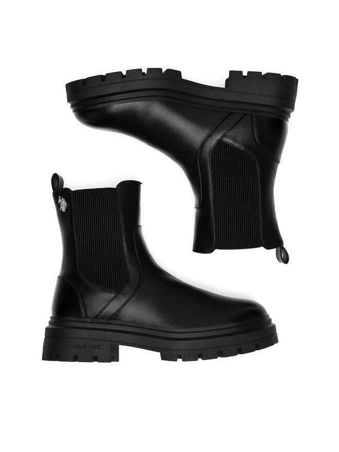 U.S. Polo Assn. Kotníková obuv s elastickým prvkem U.S. Polo Assn. ALICJA003W/DYT1 Černá