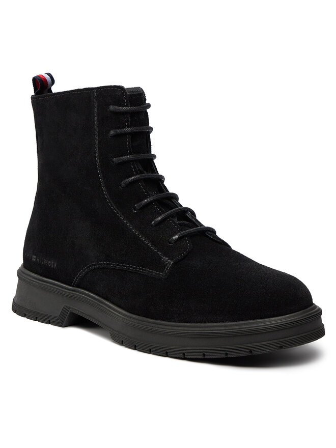 Tommy Hilfiger Čižmy Tommy Hilfiger Hilfiger Core Suede Boot FM0FM04674 Čierna
