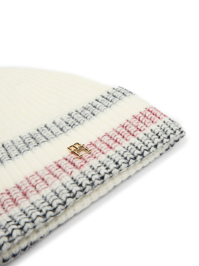 Tommy Hilfiger Mütze Tommy Hilfiger Th Varsity Ski AW0AW16636 Écru