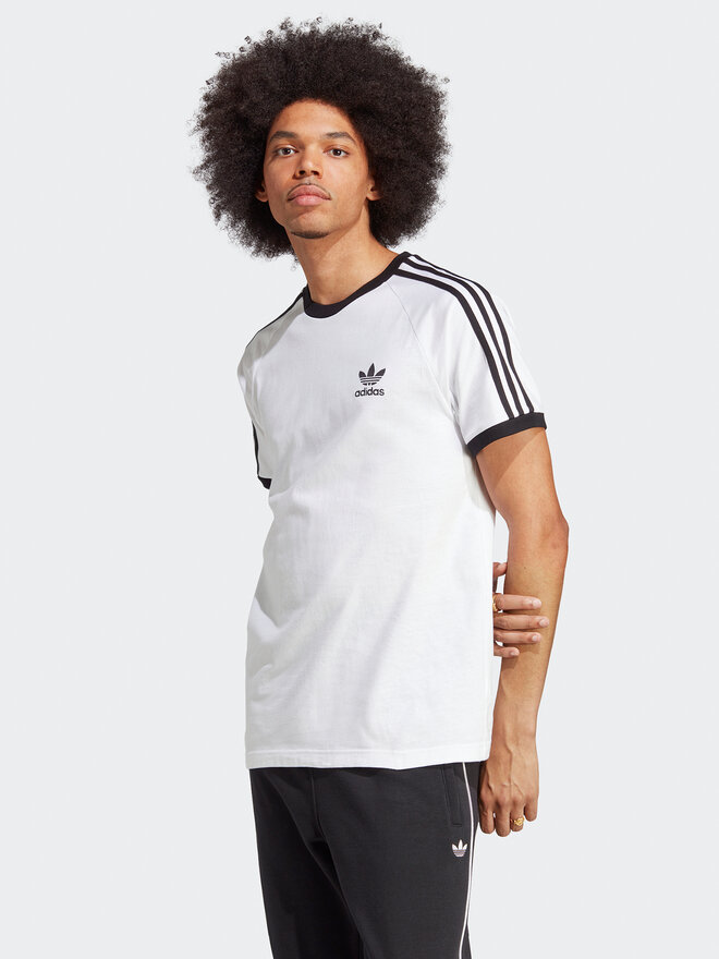 adidas adidas Marškinėliai Adicolor Classics 3-Stripes T-Shirt IA4846 Balta Slim Fit