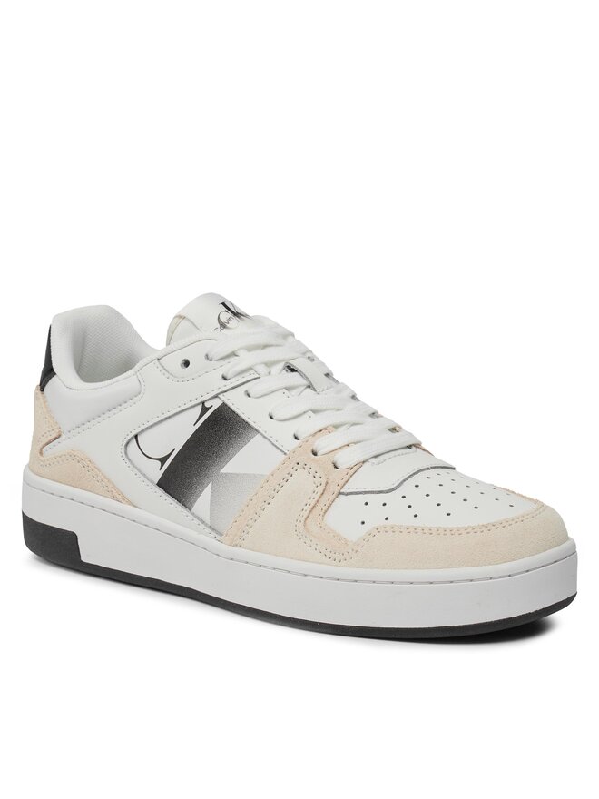 Sneakers Calvin Klein Jeans Basket Cupsole Lace Mix Nbs Sat YW0YW01446 WeiB eschuhe