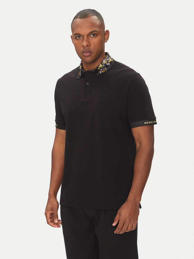 Versace Jeans Couture Versace Jeans Couture Poloshirt 78GAGT04 Schwarz Regular Fit