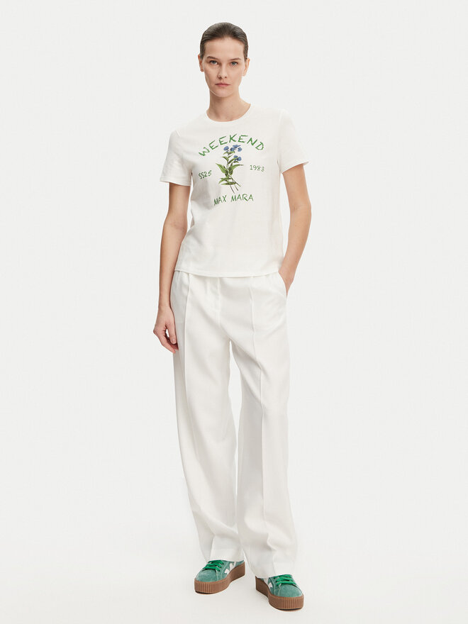 Weekend Max Mara Weekend Max Mara Marškinėliai Teiera 2515971052 Balta Regular Fit