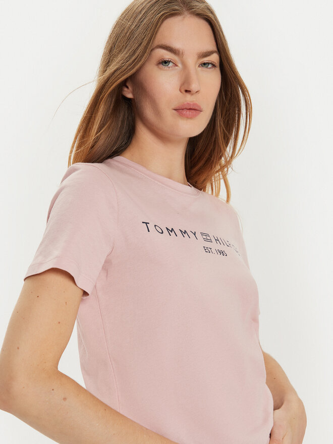 Tommy Hilfiger Tommy Hilfiger Camiseta WW0WW40276 Rosa Regular Fit
