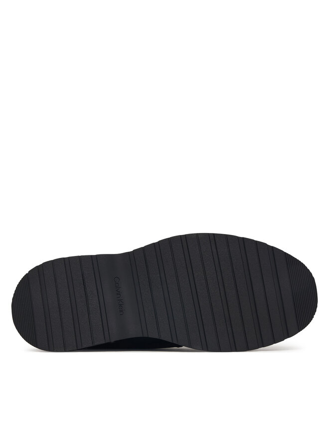 Calvin Klein Schnürschuhe Calvin Klein Combat Mid Hiking Boot Lth Wl HM0HM02357 Schwarz