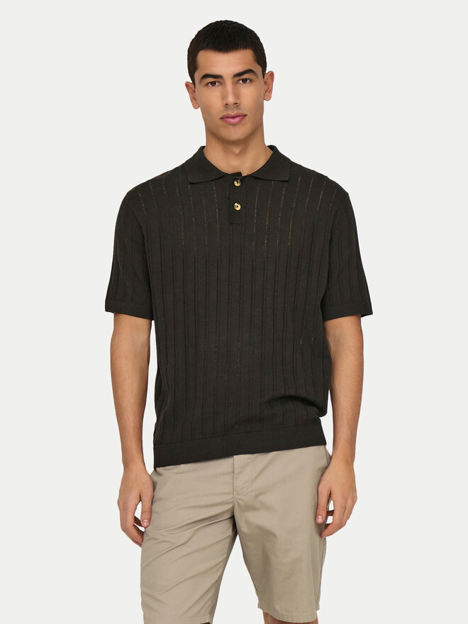 Only & Sons Only & Sons Polo majica Kent 22033463 Rjava Regular Fit