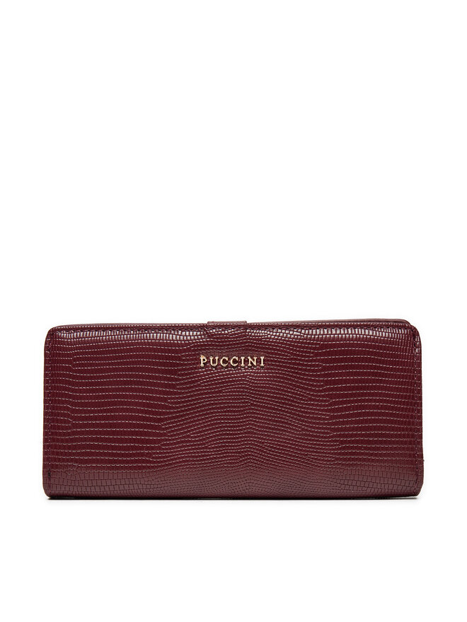 Puccini Duży Portfel Damski Puccini BLP837B Bordowy