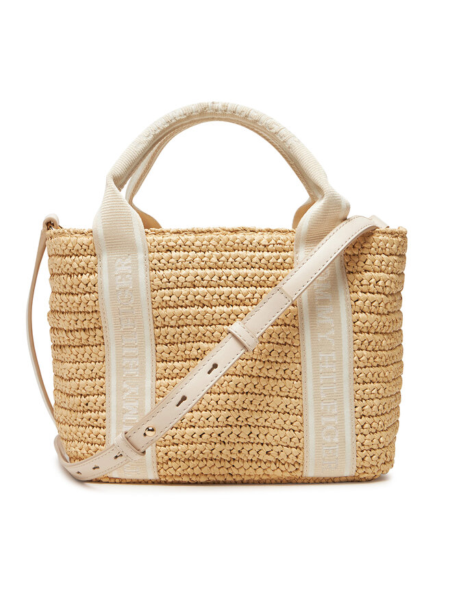 Tommy Hilfiger Bolso Tommy Hilfiger Th Spring Logo Mini Tote AW0AW17199 Beis