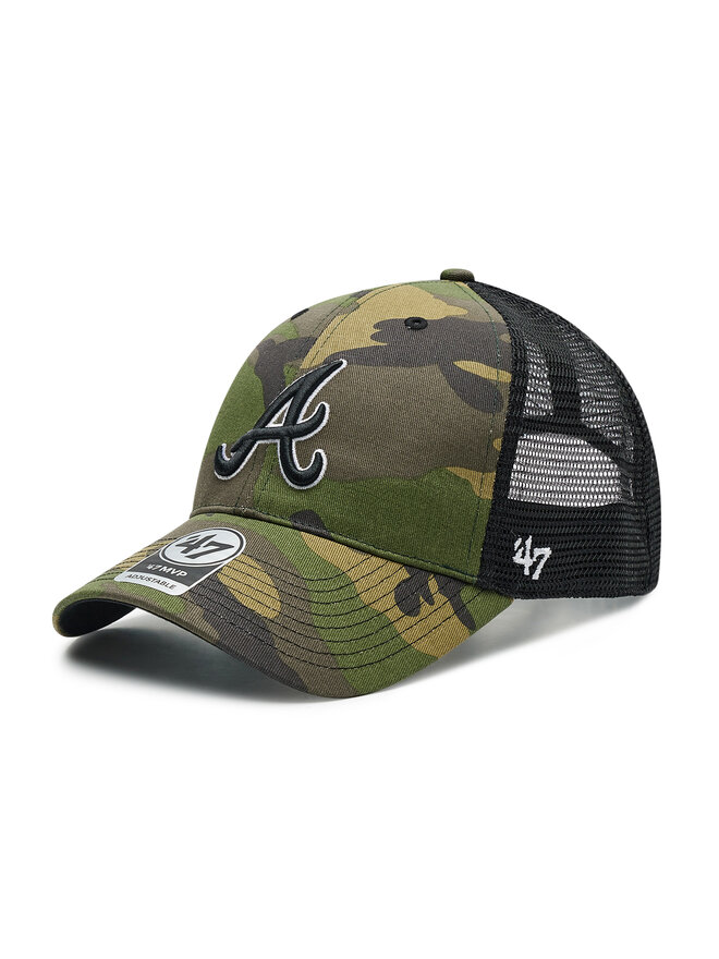 47 Brand Kšiltovka 47 Brand MLB Atlanta Braves Branson Trucker B-CBRAN01GWP-CMB Zelená