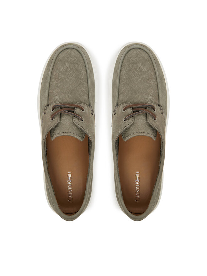 Calvin Klein Туфлі Calvin Klein Hybrid Lace Up Boat Nu HM0HM01892 Сірий