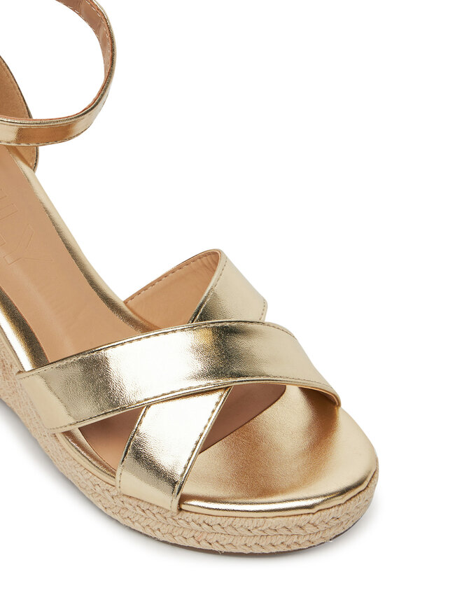 ONLY Shoes Espadrile ONLY Shoes Onlamelia-18 Pu Foil Wedge 15335554 Zlatna