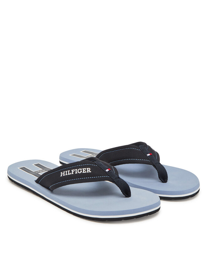 Tommy Hilfiger Čības uz pirksta Tommy Hilfiger Hilfiger H Padded Beach Sandal FM0FM05536 Tumši zils