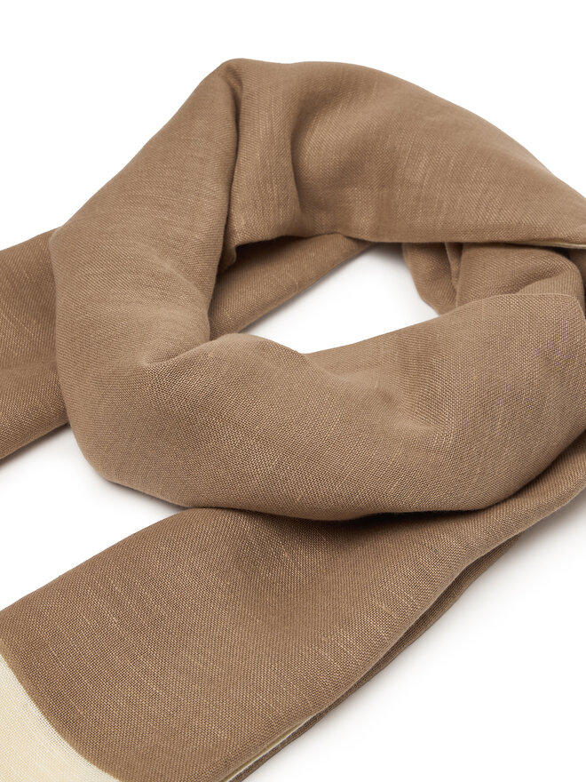 Calvin Klein Schal Calvin Klein Linen Blend Emblem Pareo Scarf LV04F9021G Beige