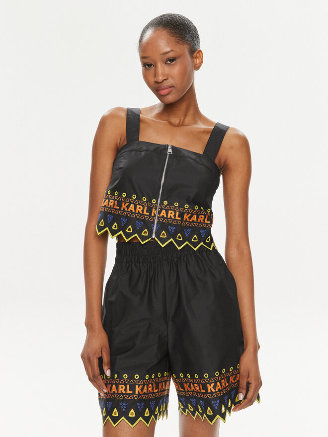 KARL LAGERFELD KARL LAGERFELD Top 241W1611 Negro Regular Fit