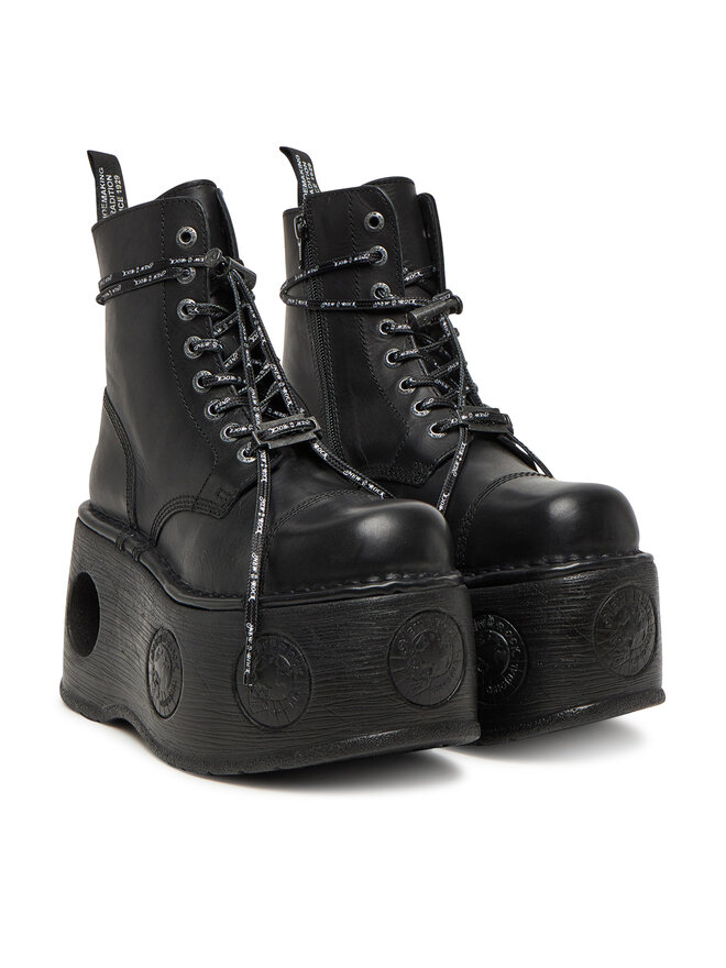 NEW ROCK Schnürschuhe NEW ROCK M-MILI083CCT-C18 Schwarz