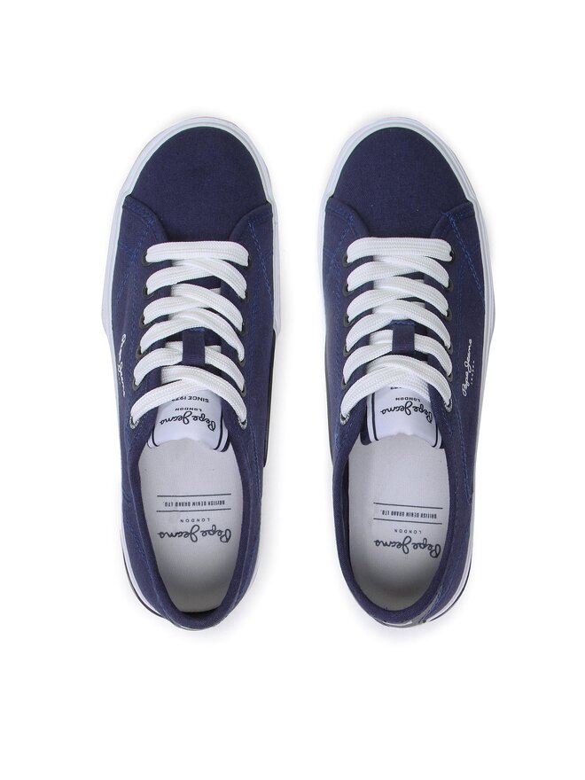Pepe Jeans Sneakers aus Stoff Pepe Jeans Kenton Road W PLS31440 Dunkelblau