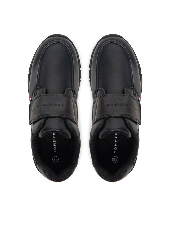 Tommy Hilfiger Halbschuhe Tommy Hilfiger Low Cut Velcro Shoe T3B4-33176-1355 S Schwarz