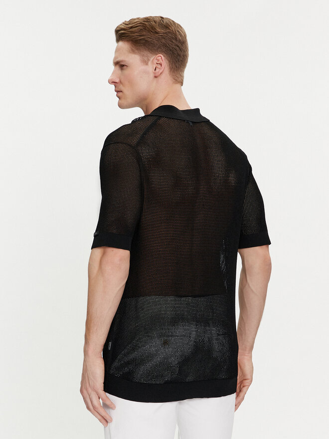 Calvin Klein Swimwear Calvin Klein Swimwear Poloshirt KM0KM00963 Schwarz Regular Fit