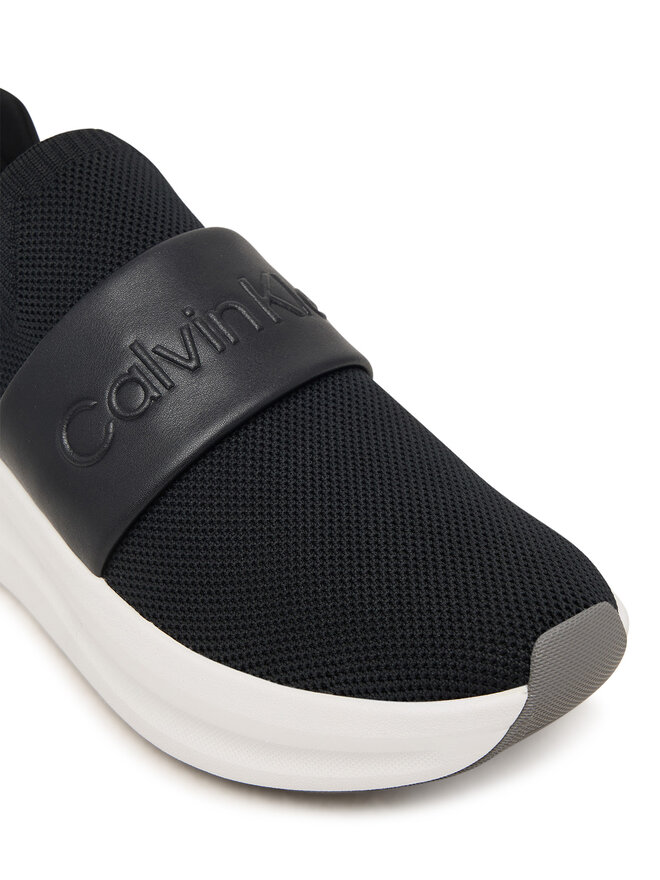 Calvin Klein Sneakers Calvin Klein Chunky Run Slipon Knit Logo Tape HW0HW03261 Schwarz