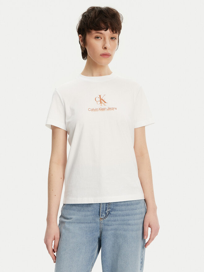 Calvin Klein Jeans Calvin Klein Jeans Camiseta Shadow Graphic J20J225545 Blanco Regular Fit