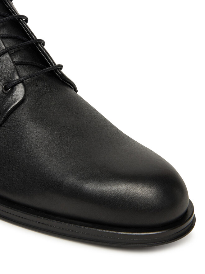 Tommy Hilfiger Schnürschuhe Tommy Hilfiger Corporate Hilfiger Lth Boot FM0FM05697 Schwarz