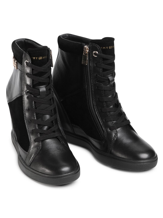 Tommy Hilfiger Sneakers Tommy Hilfiger Hardware Sneaker Wedge FW0FW04303 Schwarz