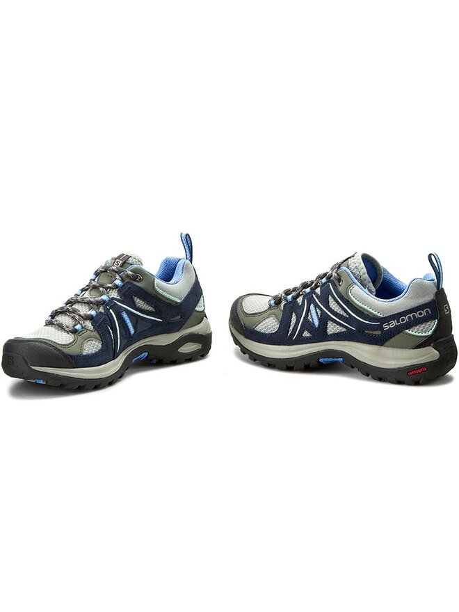 Trekkingschuhe Salomon Ellipse 2 Aero W 379206 20 W0 Titanium Deep Blue Petuna Blue eschuhe
