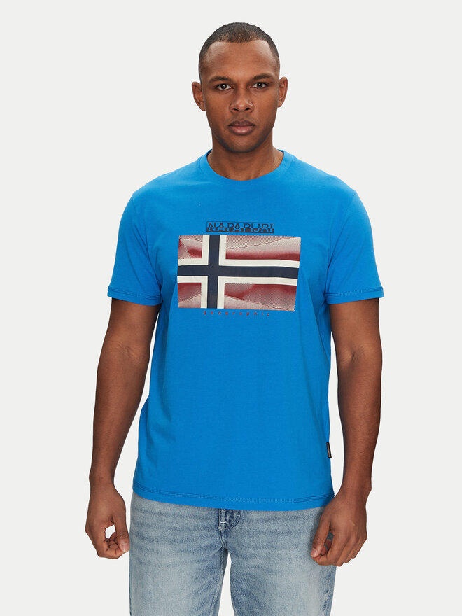Napapijri Napapijri Футболка S-Lari NP0A4IE5B2W1 Голубий Regular Fit