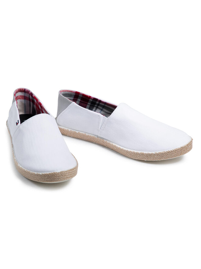 Espadryle Tommy Hilfiger Easy Summer Slip On FM0FM00569 Biały |  eobuwie.com.pl