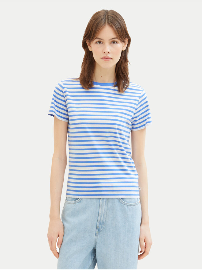 Tom Tailor Denim Tom Tailor Denim Majica 1035867 Modra Boxy Fit