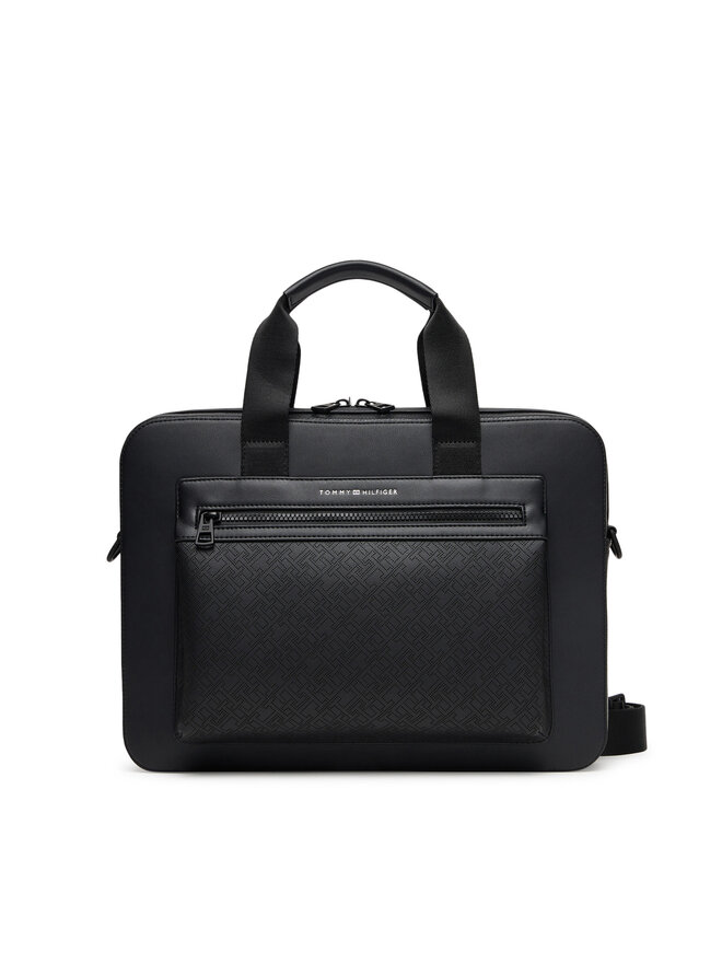 Tommy Hilfiger Τσάντα για laptop Tommy Hilfiger Th Monogram Computer Bag AM0AM13835 Μαύρο